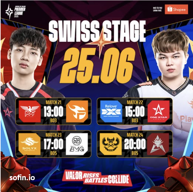 TRỰC TIẾP VÒNG SWISS STAGE APL 2026 NGÀY 25/06 1 Screenshot 2026 06 25 152632