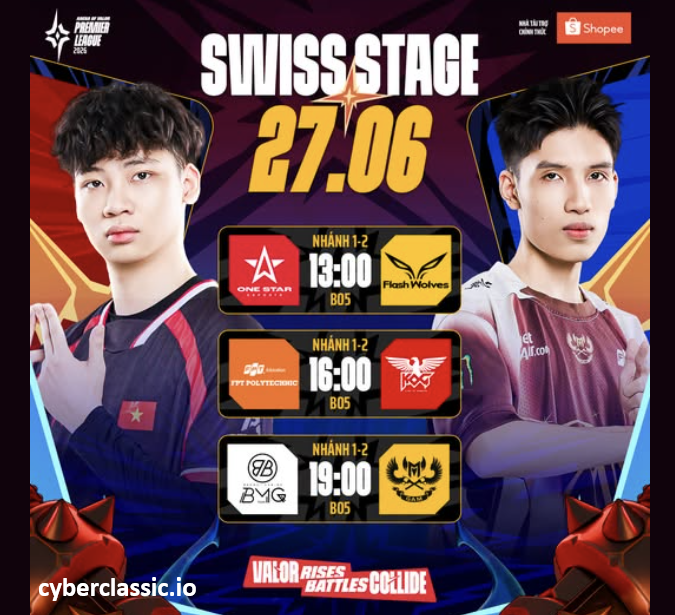 TRỰC TIẾP VÒNG SWISS STAGE APL 2026 NGÀY 27/06 1 Screenshot 2026 06 27 115658