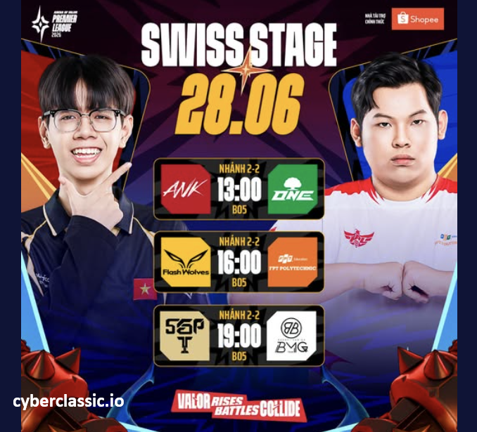 TRỰC TIẾP VÒNG SWISS STAGE APL 2026 NGÀY 28/06 1 Screenshot 2026 06 28 113839